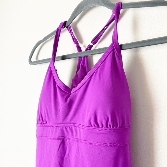 ATHLETA • Women’s Shorebreak Built In Bra Razor Back Swim Dress Purple Size XXS - Picture 5 of 7